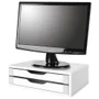 Suporte Para Monitor De Mesa - Com 2 Gavetas - Branco - 3340