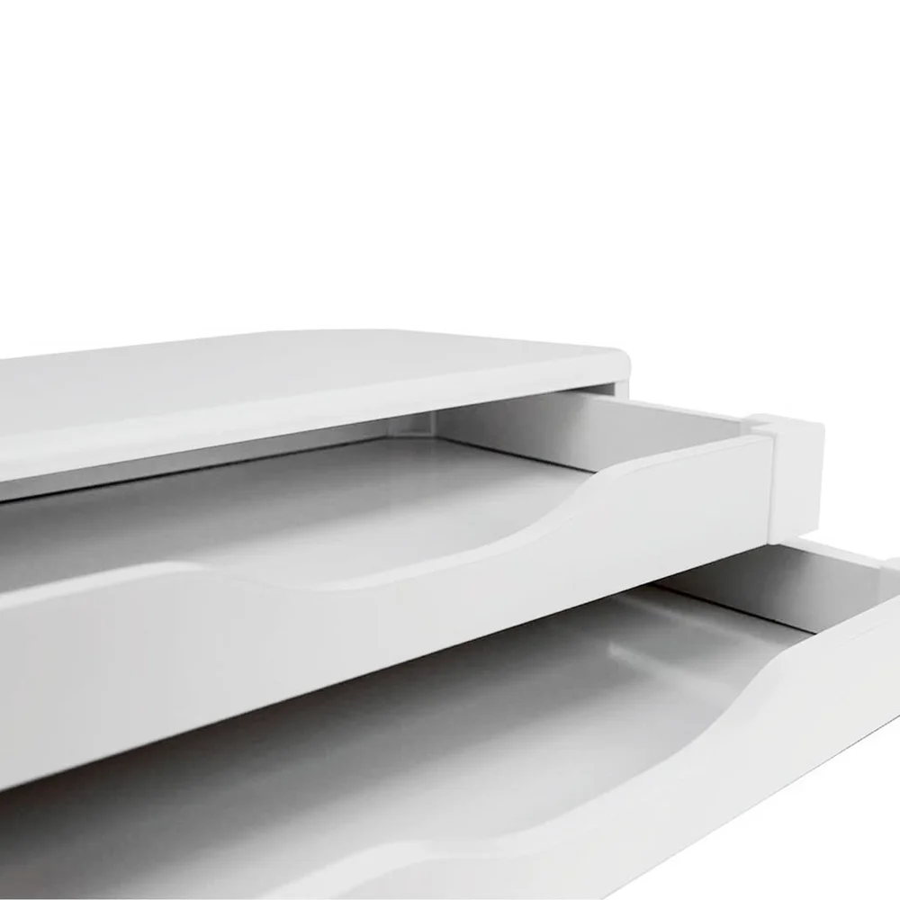 Suporte Para Monitor De Mesa - Com 2 Gavetas - Branco - 3340 Suporte Para Monitor De Mesa - Com 2 Gavetas - Branco - 3340