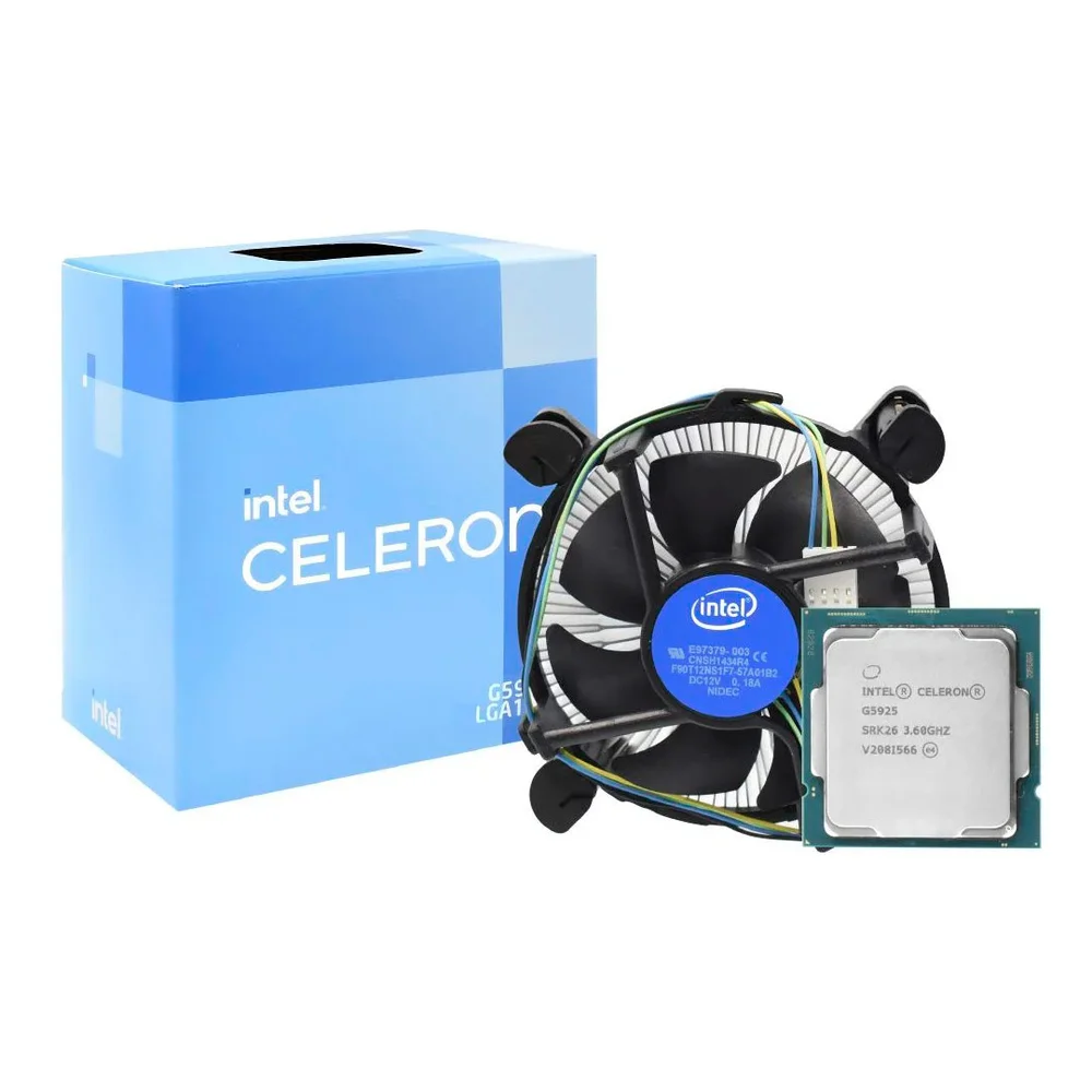 Processador Intel Celeron G5925 10ª Geração, 3.6GHz, Cache 4MB, LGA 1200 - BX80701G5925 Processador Intel Celeron G5925 10ª Geração, 3.6GHz, Cache 4MB, LGA 1200 - BX80701G5925