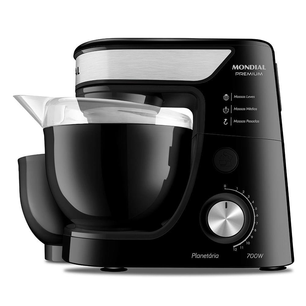 Batedeira Planetária Mondial Premium 4,5l 700w Bp-01p-b - 220v Preto Batedeira Planetária Mondial Premium 4,5l 700w Bp-01p-b - 220v Preto