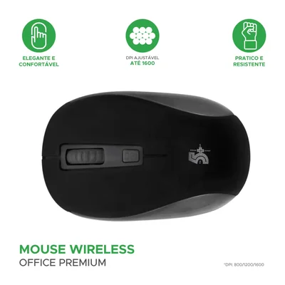 Mouse Sem Fio 5 Office Premium 0150060 KaBuM