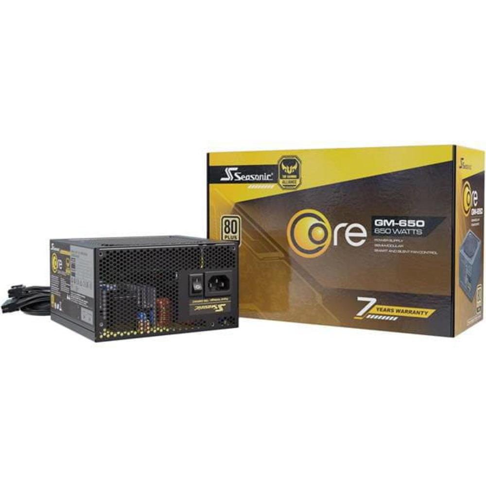 Fonte Seasonic ATX, 650W, 80 Plus Gold, 12V, Core - SSR-650LM Fonte Seasonic ATX, 650W, 80 Plus Gold, 12V, Core - SSR-650LM