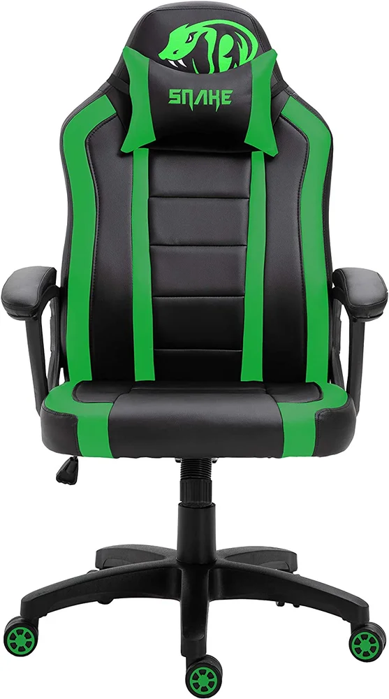 Cadeira Gamer Viper Snake Gaming Reclinável 0440 Peso Suportado Até 120 Kg, Verde Cadeira Gamer Viper Snake Gaming Reclinável 0440 Peso Suportado Até 120 Kg, Verde
