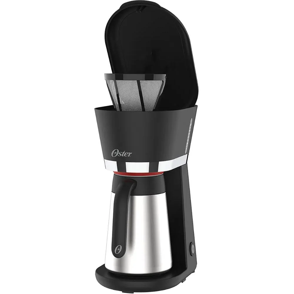 Cafeteira Elétrica Oster Black, 0.7L, 110V, Preto Inox - OCAF400