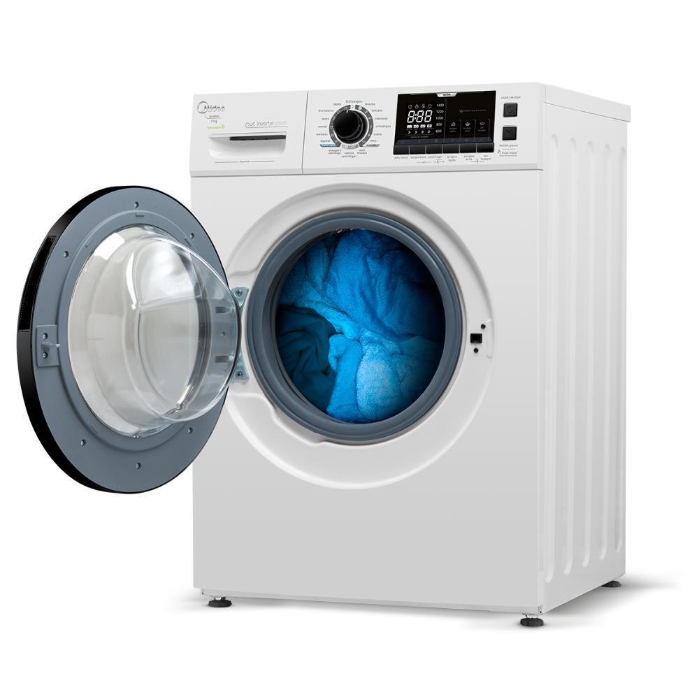 Máquina De Lavar Midea 11kg Storm Wash Inverter Branca Com Cesto Inox Lfa11b2 220v Máquina De Lavar Midea 11kg Storm Wash Inverter Branca Com Cesto Inox Lfa11b2 220v