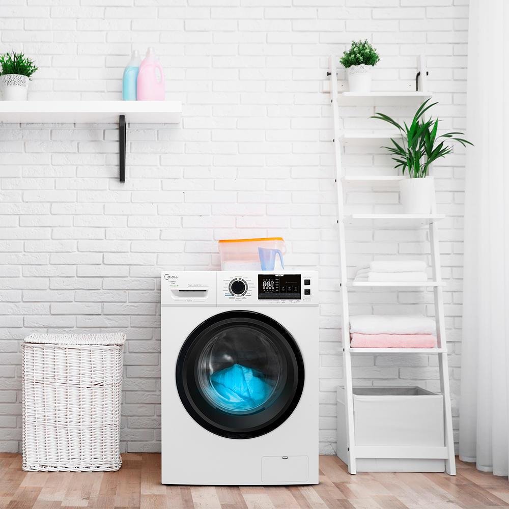 Máquina De Lavar Midea 11kg Storm Wash Inverter Branca Com Cesto Inox Lfa11b2 220v Máquina De Lavar Midea 11kg Storm Wash Inverter Branca Com Cesto Inox Lfa11b2 220v