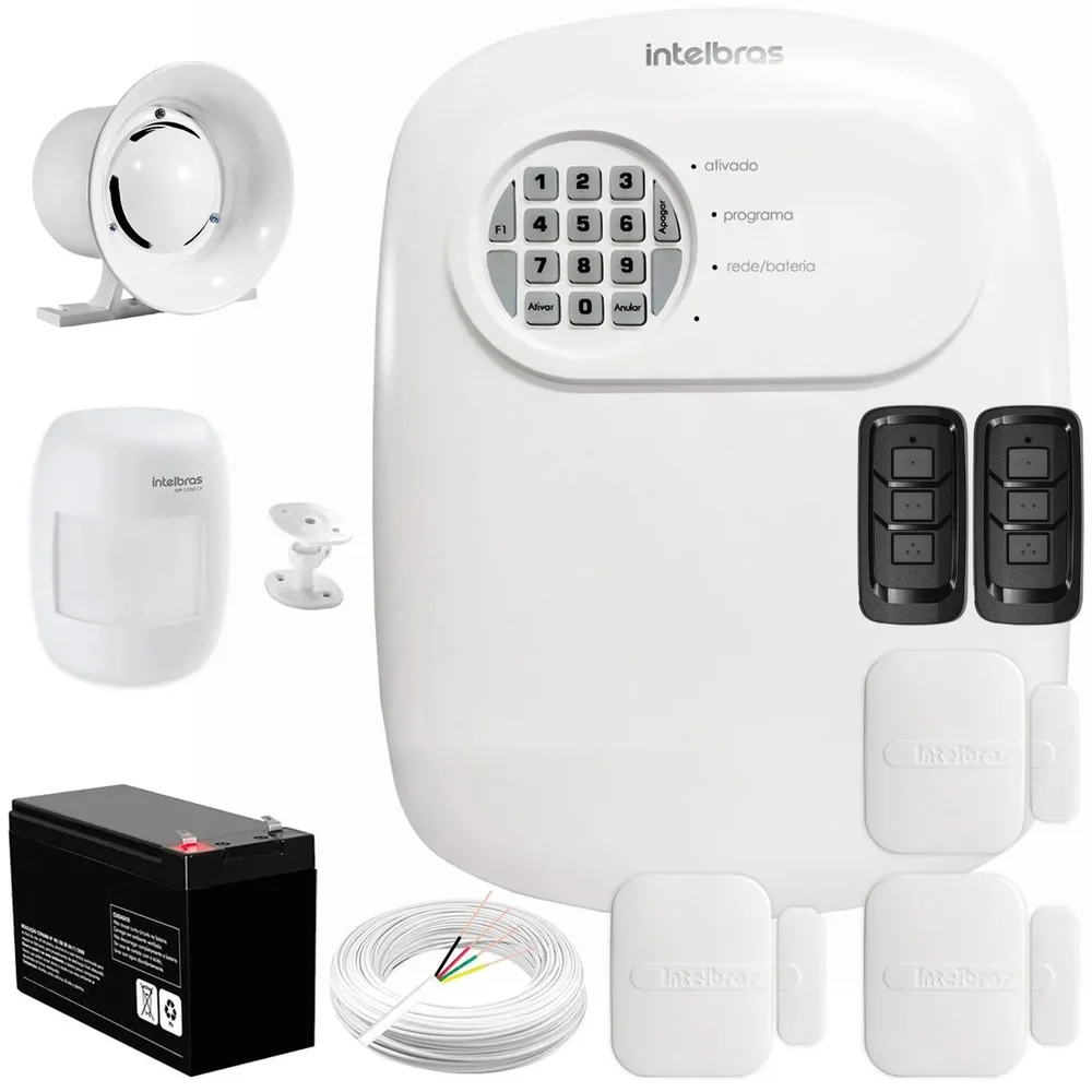 Kit Central De Alarme Anm 24 Net Intelbras + 3 Sensores Xas 4010 Smart + 1 Sensor Ivp 3000 Cf Kit Central De Alarme Anm 24 Net Intelbras + 3 Sensores Xas 4010 Smart + 1 Sensor Ivp 3000 Cf