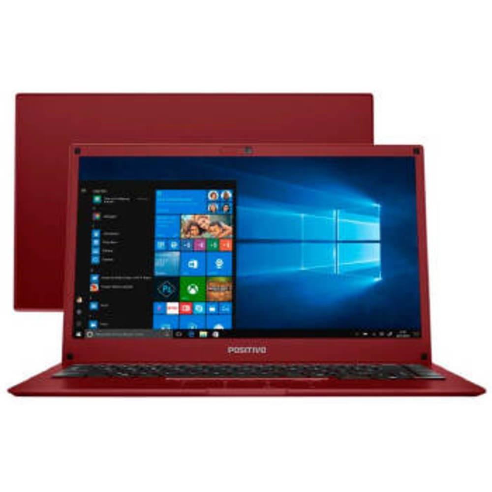 Notebook Positivo Motion, Intel Atom Quad Core Z8350, RAM 4GB, SSD 64GB, 14pol. 1366x768, Intel Graphics, Windows 10, Vermelho - Q4128C Notebook Positivo Motion, Intel Atom Quad Core Z8350, RAM 4GB, SSD 64GB, 14pol. 1366x768, Intel Graphics, Windows 10, Vermelho - Q4128C