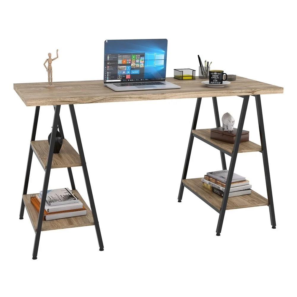 Mesa Escrivaninha Cavalete 135cm Prisma C08 Carvalho
