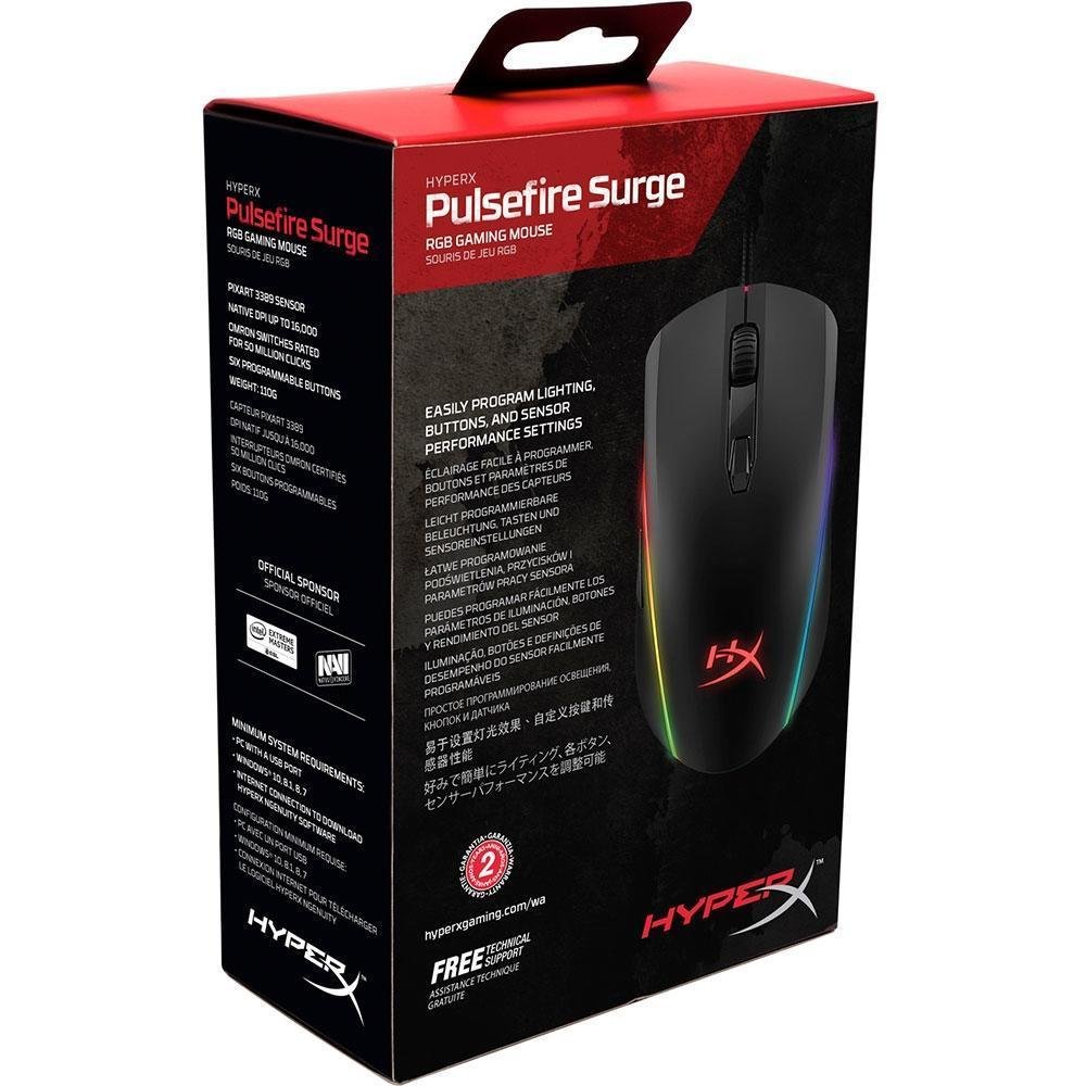 Mouse HyperX Pulsefire Surge - HX-MC002B | KaBuM!