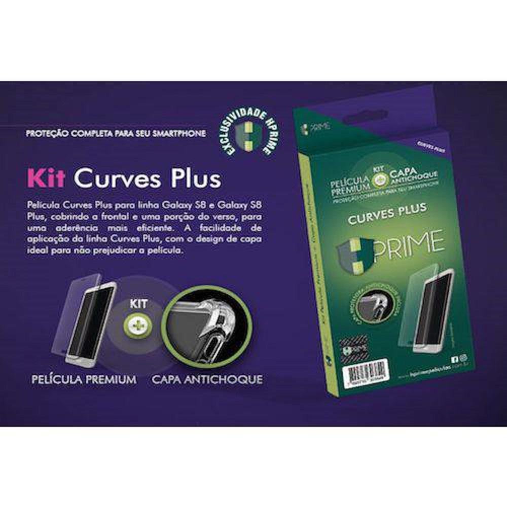 Kit Curves Plus - Película Cuves Plus + Capa Antichoque - Samsung Galaxy S8 Plus