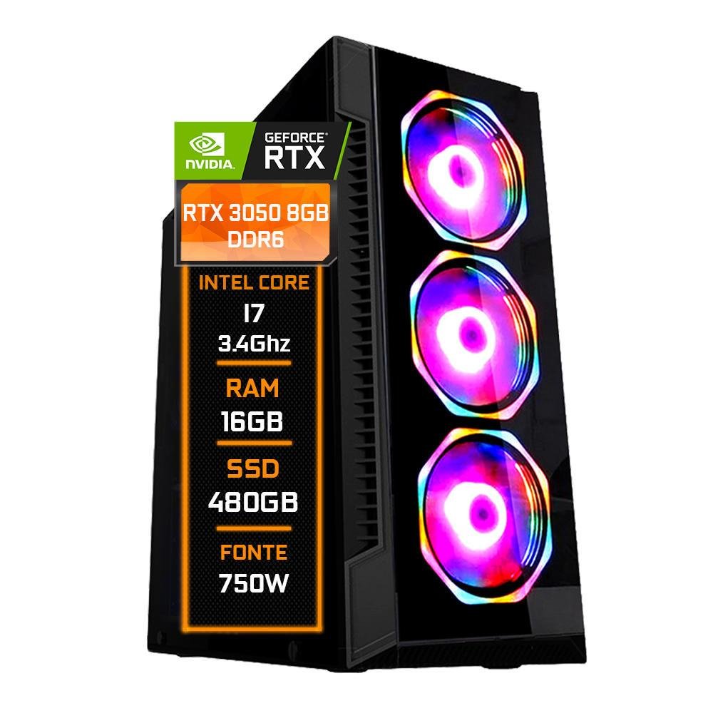 Pc Gamer Fácil Core I7 34 Ghz 16gb Rtx 3050 KaBuM