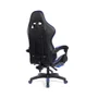 Cadeira Gamer Prizi Pz1006e, Até 120kg, Couro PU, Ângulo Ajustável, Descanso de Pé, Com Almofadas, Azul