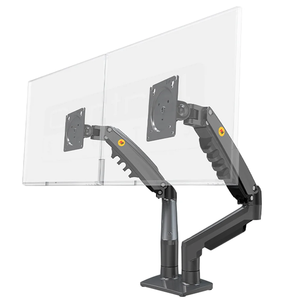 Suporte Para 2 Monitores 15 A 27" Articulado, Pistão A Gás, F160 NB