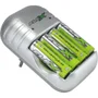 Carregador Com 4 Pilhas Recarregáveis Fx-c03 Aa Flex
