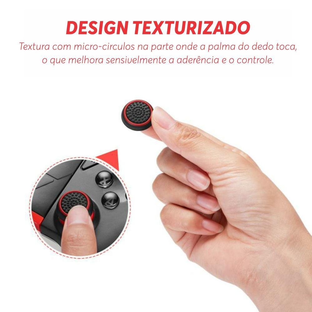 8 Pares De Grips P/ Controle Anti Derrapante Silicone Botão Analógico Do Joystick Cor: Verde Claro.