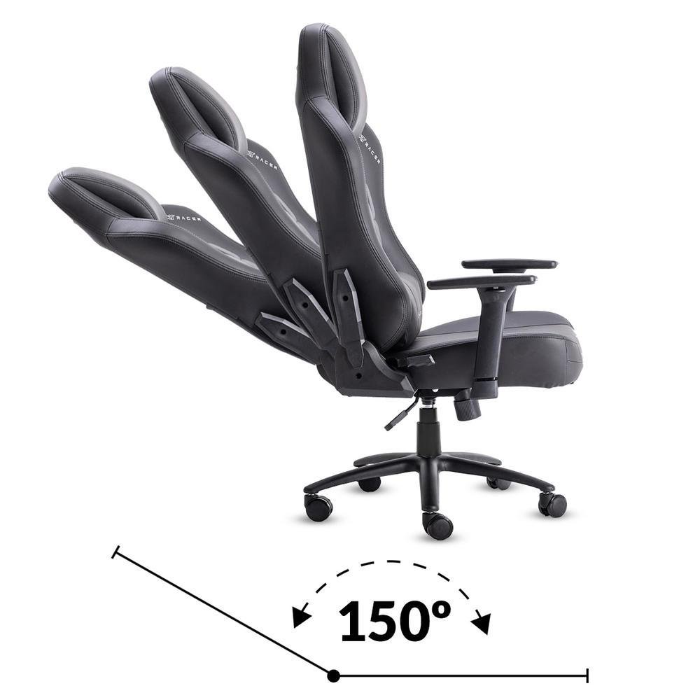 Cadeira Gamer XT Racer Armor X1 Series Reclinável Ergonômica Couro Sintético Preto