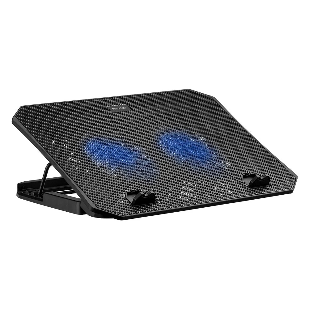 Suporte Para Notebook Multilaser Ac392, Até 15.6, 4 Ajustes De Altura, Dual Cooler, Led Azul