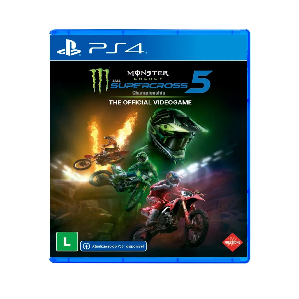 Jogo Monster Energy Supercross, The Official Videogame 5 - PS4 Jogo Monster Energy Supercross, The Official Videogame 5 - PS4