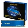 SSD Adata Legend 710, 512GB, M.2 2280 PCIe Gen3 x4 NVMe 1.4, Leitura 2400 Mb/s E Gravação 1600MB/s - Aleg-710-512gcs