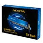 SSD Adata Legend 710, 512GB, M.2 2280 PCIe Gen3 x4 NVMe 1.4, Leitura 2400 Mb/s E Gravação 1600MB/s - Aleg-710-512gcs