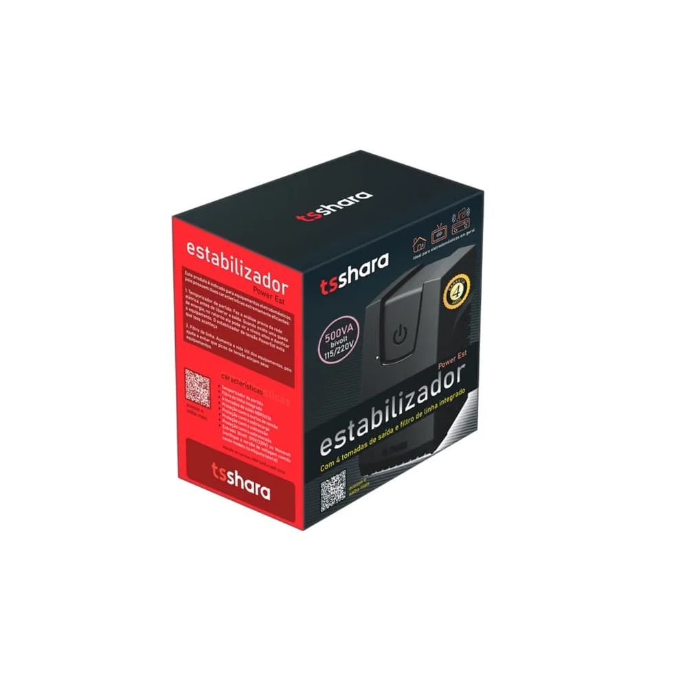 Estabilizador Ts Shara Powerest 500va E.bivolt S.115v 4t