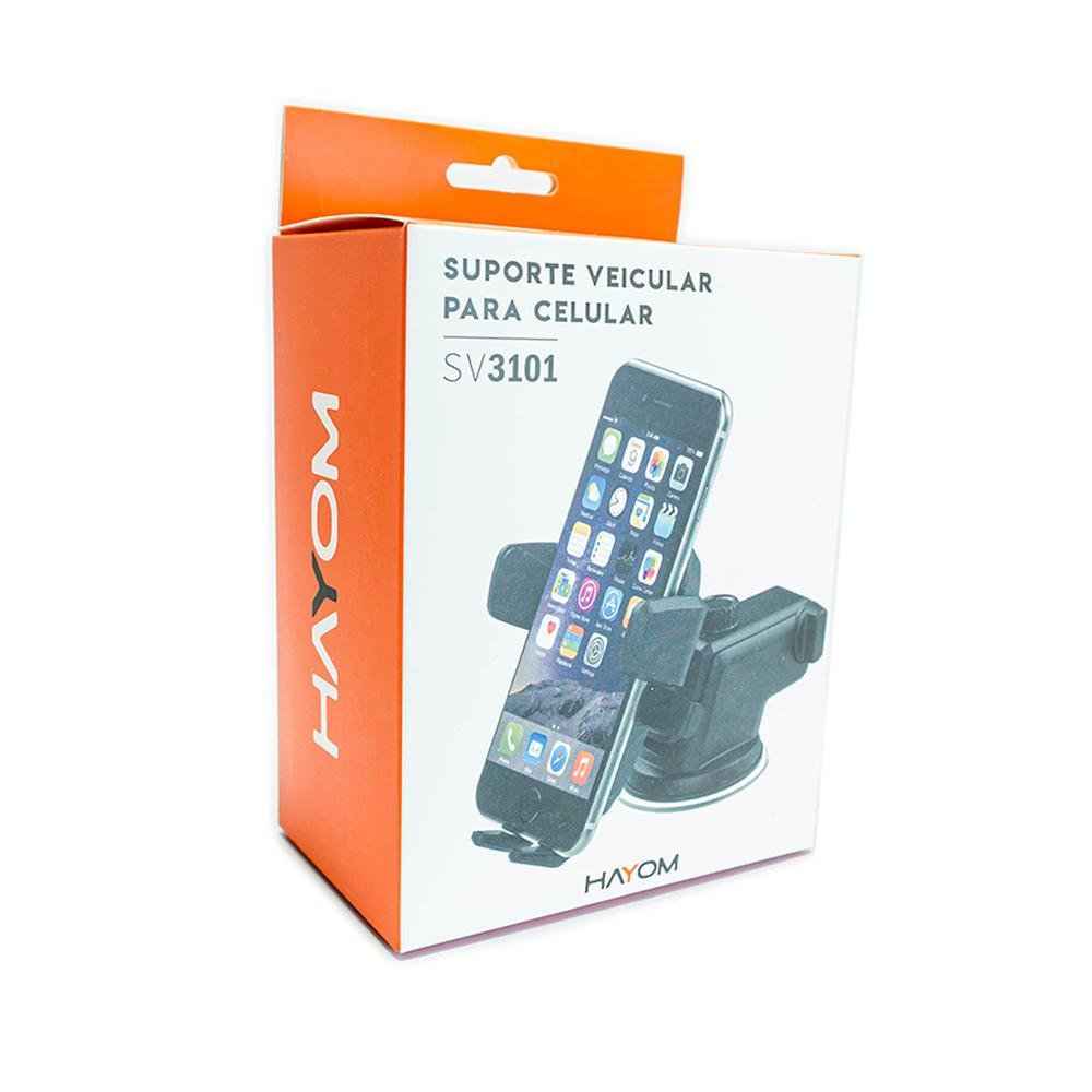 Suporte Veicular Para Celular Painel Para Brisa 360° Ventosa