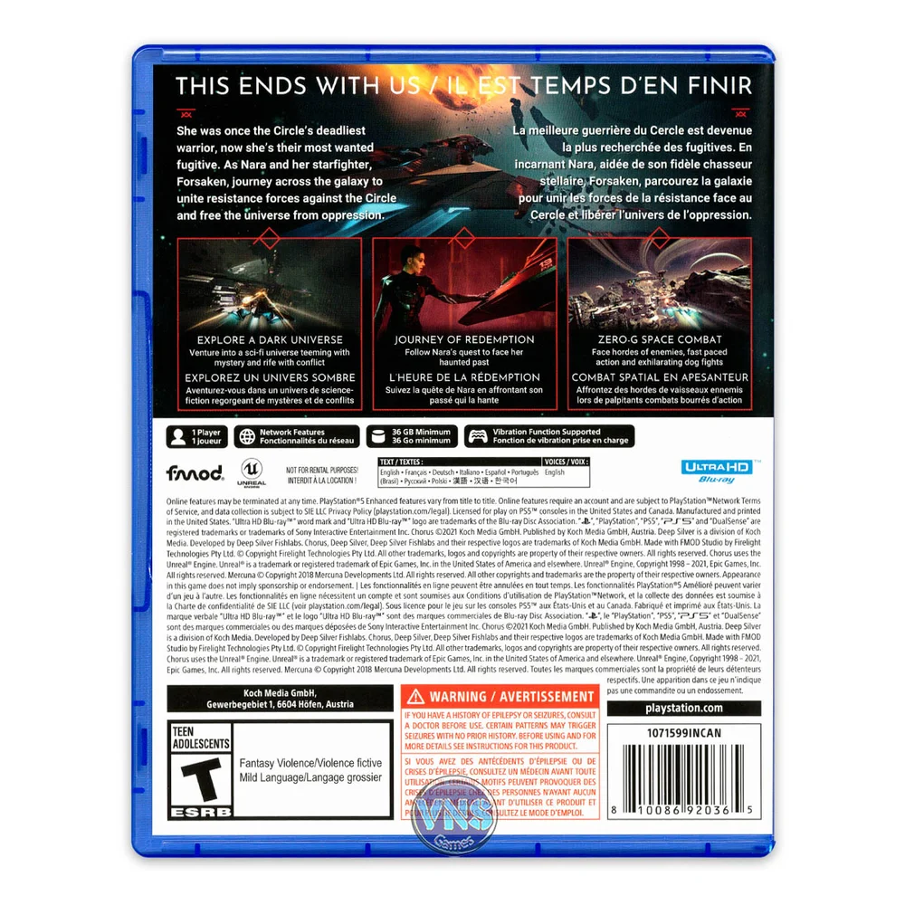 Jogo Chorus Ps5 Americano Original Lacrado
