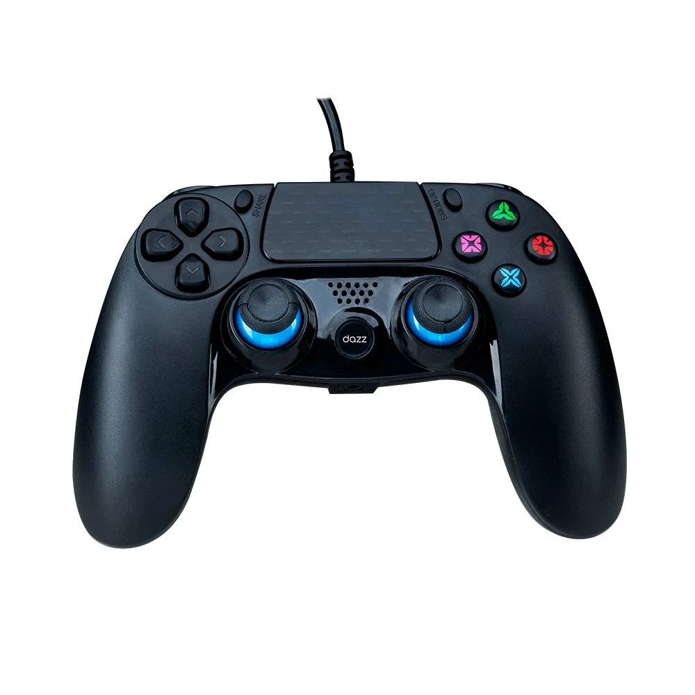 Controle Para Ps4 Ps3 E Pc, Dazz Quartum Dualshock, Com Entrada P2, Preto - D62000136. Controle Para Ps4 Ps3 E Pc, Dazz Quartum Dualshock, Com Entrada P2, Preto - D62000136.