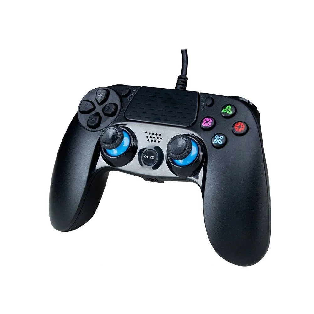 Controle Para Ps4 Ps3 E Pc, Dazz Quartum Dualshock, Com Entrada P2, Preto - D62000136. Controle Para Ps4 Ps3 E Pc, Dazz Quartum Dualshock, Com Entrada P2, Preto - D62000136.