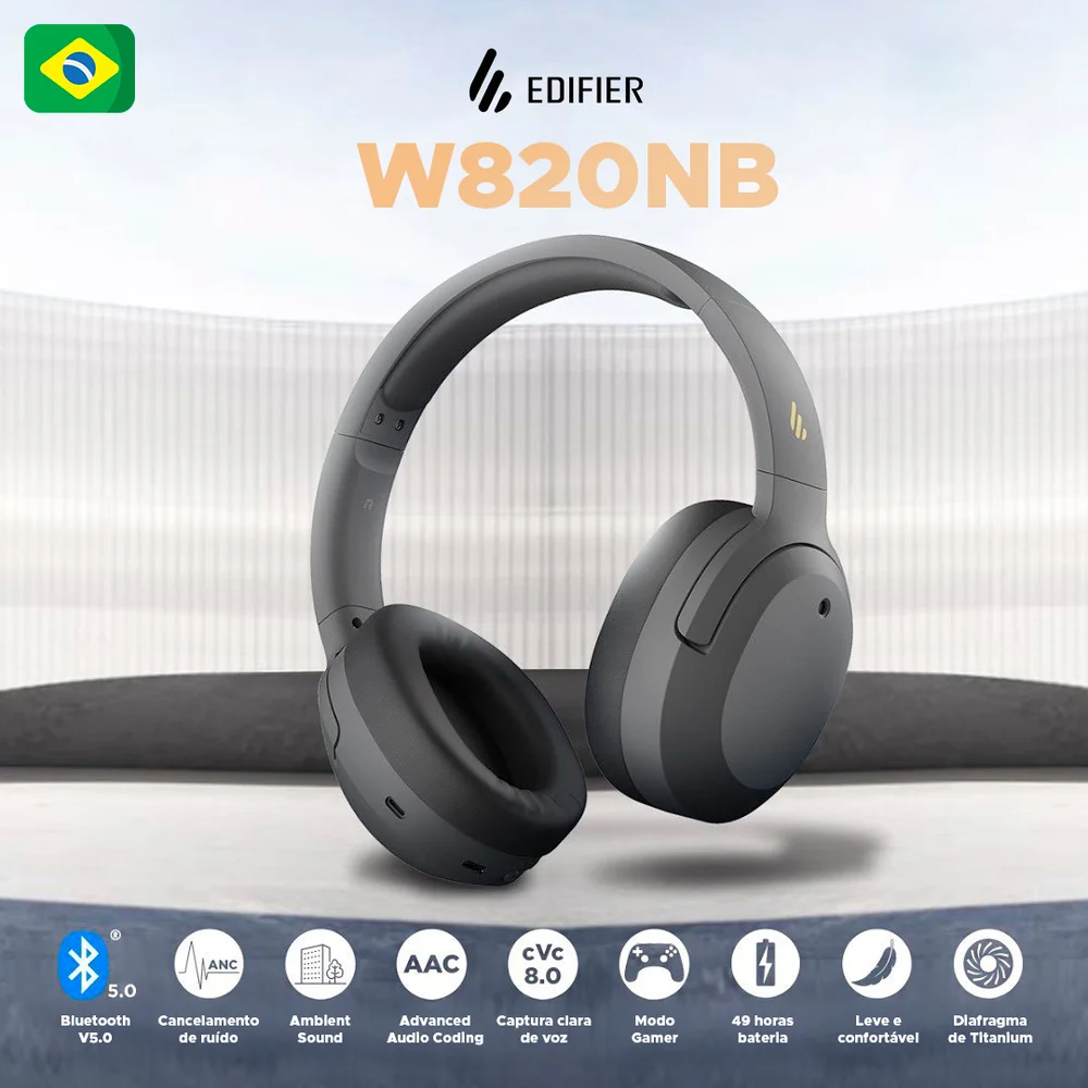 Headphone Sem fio Edifier Bluetooth Com