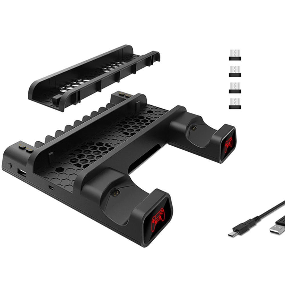 Base Ventoinha Dobe Ps4 Todos Estação De Carregamento De Controle E Armazenamento De Jogos
