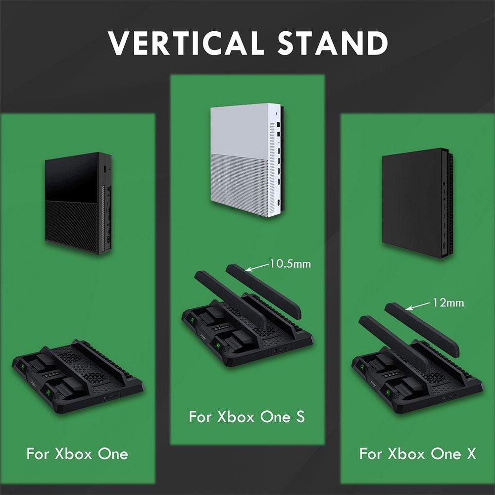 Base Multifuncional Dobe Com Cooler E Carregador De Controle + 2 Bateria para Xbox One S X - TYX-18122