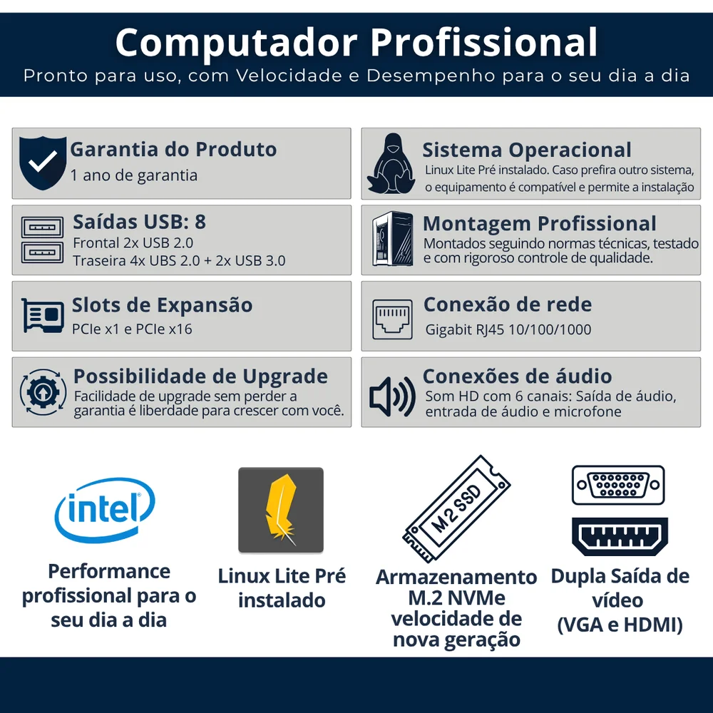 PC Alphapc Intel Core I7 6 Geraço 16GB KaBuM