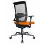 Poltrona Diretor Design Office Móveis, Linha Net Design, Com Encosto Tela Mesh, Laranja