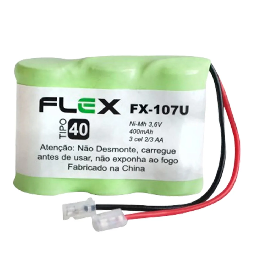 Bateria Telefone Sem Fio, 3.6v, 400 Mah, Tipo 40 Flex - Fx-107u