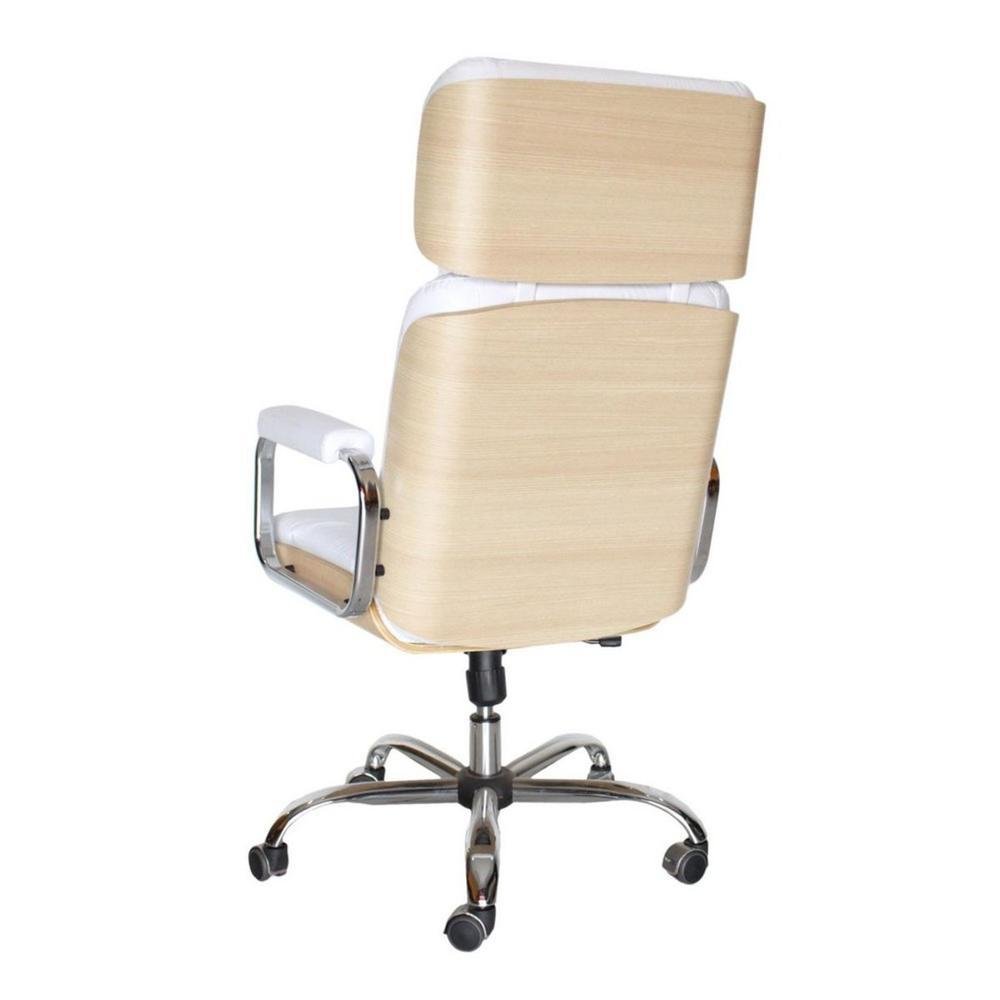 Cadeira Home Office Em Madeira Branco | KaBuM!
