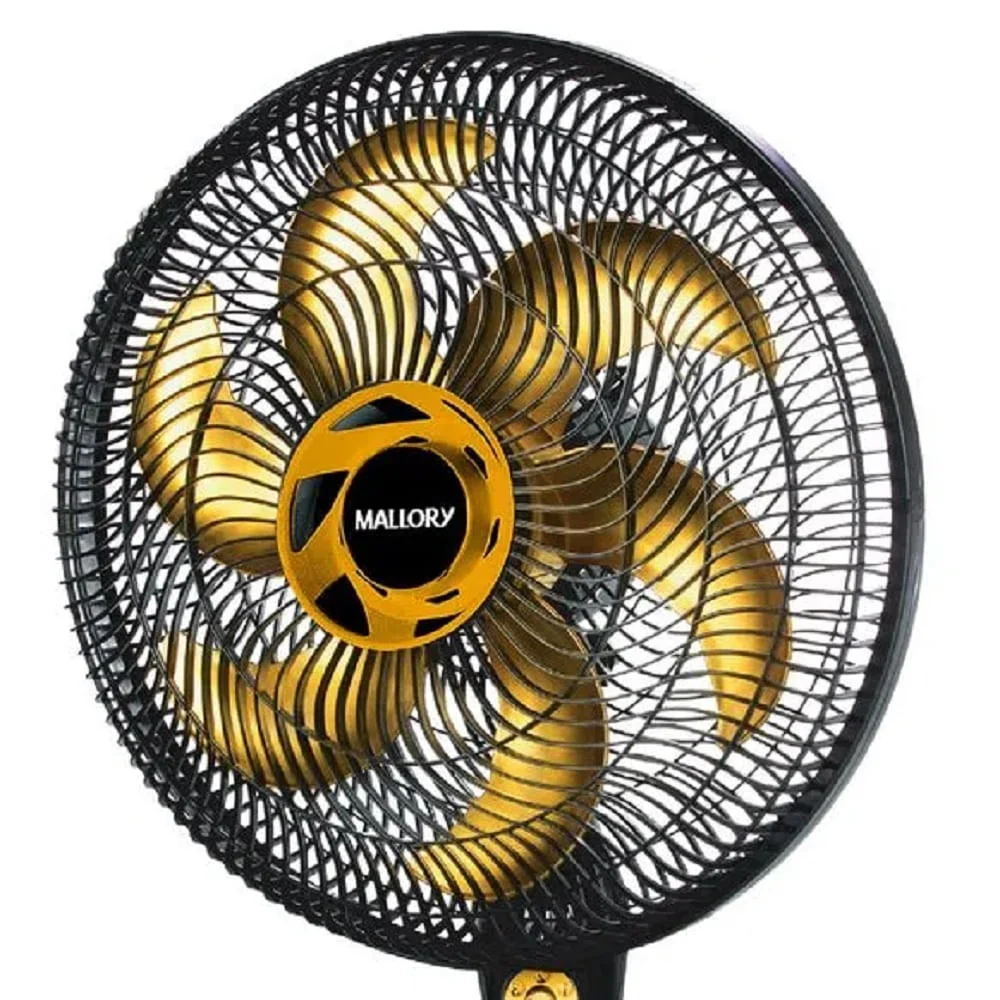Ventilador De Coluna Mallory Chronos, 40cm, 127V, Preto E Dourado Ventilador De Coluna Mallory Chronos, 40cm, 127V, Preto E Dourado