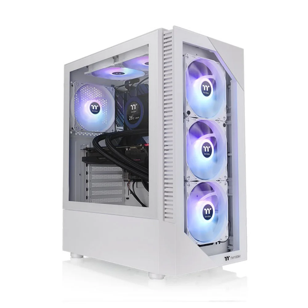 Gabinete Thermaltake View 200 TG, Mid Tower, ArGB, Snow - Ca-1x3-00m6wn-00 Gabinete Thermaltake View 200 TG, Mid Tower, ArGB, Snow - Ca-1x3-00m6wn-00