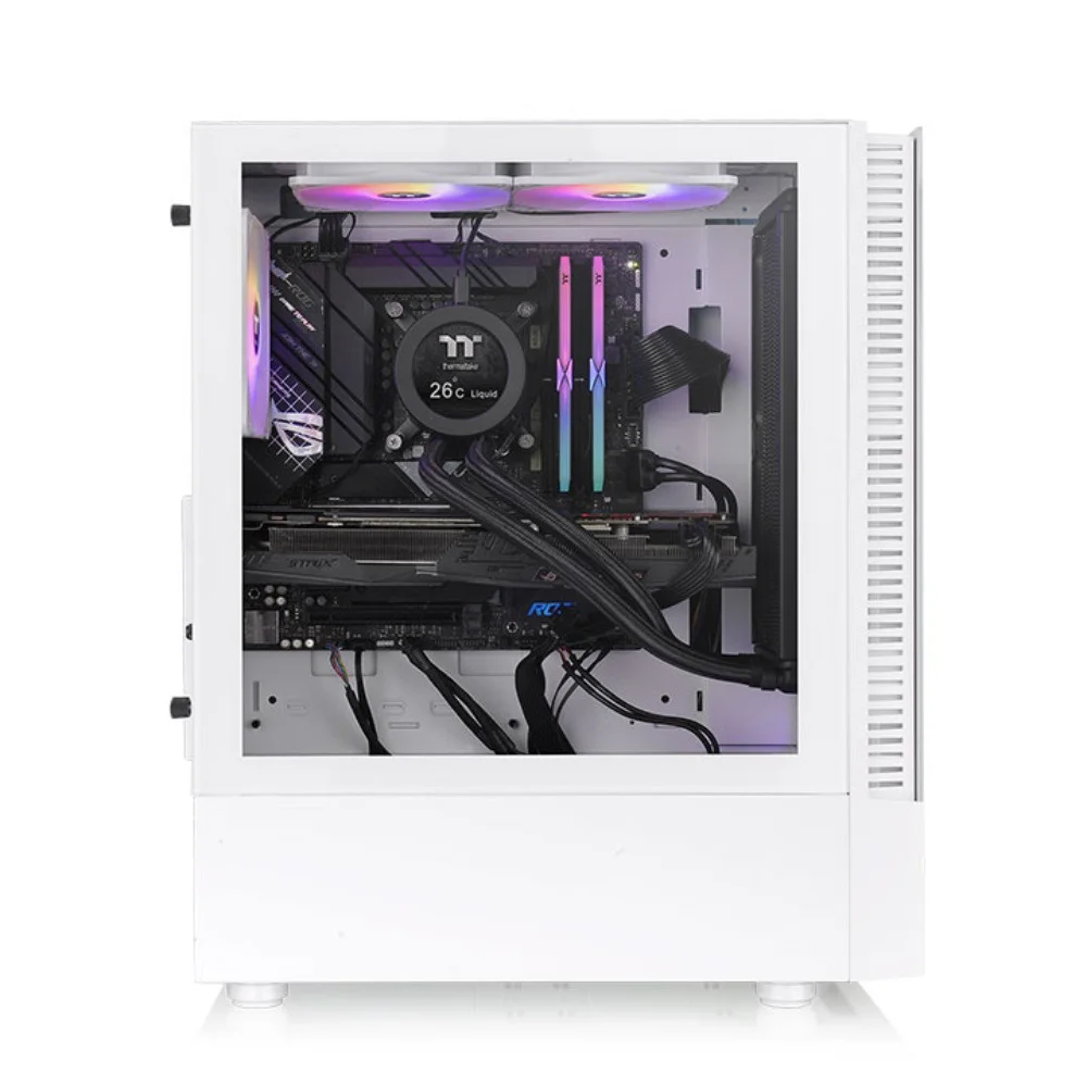 Gabinete Thermaltake View 200 TG, Mid Tower, ArGB, Snow - Ca-1x3-00m6wn-00 Gabinete Thermaltake View 200 TG, Mid Tower, ArGB, Snow - Ca-1x3-00m6wn-00