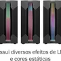 Gabinete Gamer K-mex, Cg-01a9, Bifrost, 6 Led RGB, Preto - Cg01a9rh0010b0x
