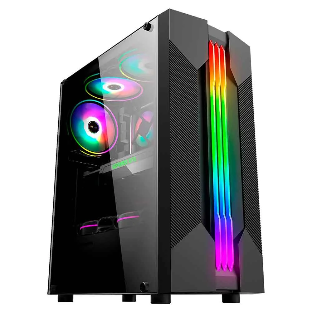 Gabinete Gamer K-mex, Cg-01a9, Bifrost, 6 Led RGB, Preto - Cg01a9rh0010b0x Gabinete Gamer K-mex, Cg-01a9, Bifrost, 6 Led RGB, Preto - Cg01a9rh0010b0x