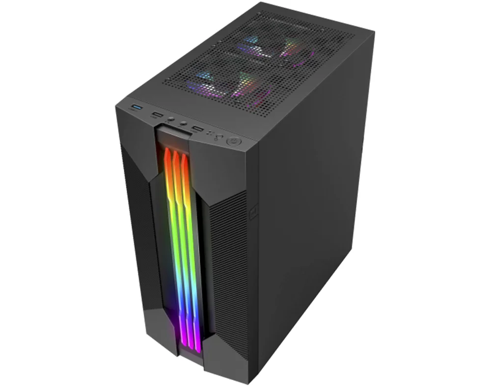 Gabinete Gamer K-mex, Cg-01a9, Bifrost, 6 Led RGB, Preto - Cg01a9rh0010b0x Gabinete Gamer K-mex, Cg-01a9, Bifrost, 6 Led RGB, Preto - Cg01a9rh0010b0x