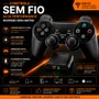 Controle Playstation 2 Kapbom Sem Fio, Ps2/Ps1, Wireless, Preto