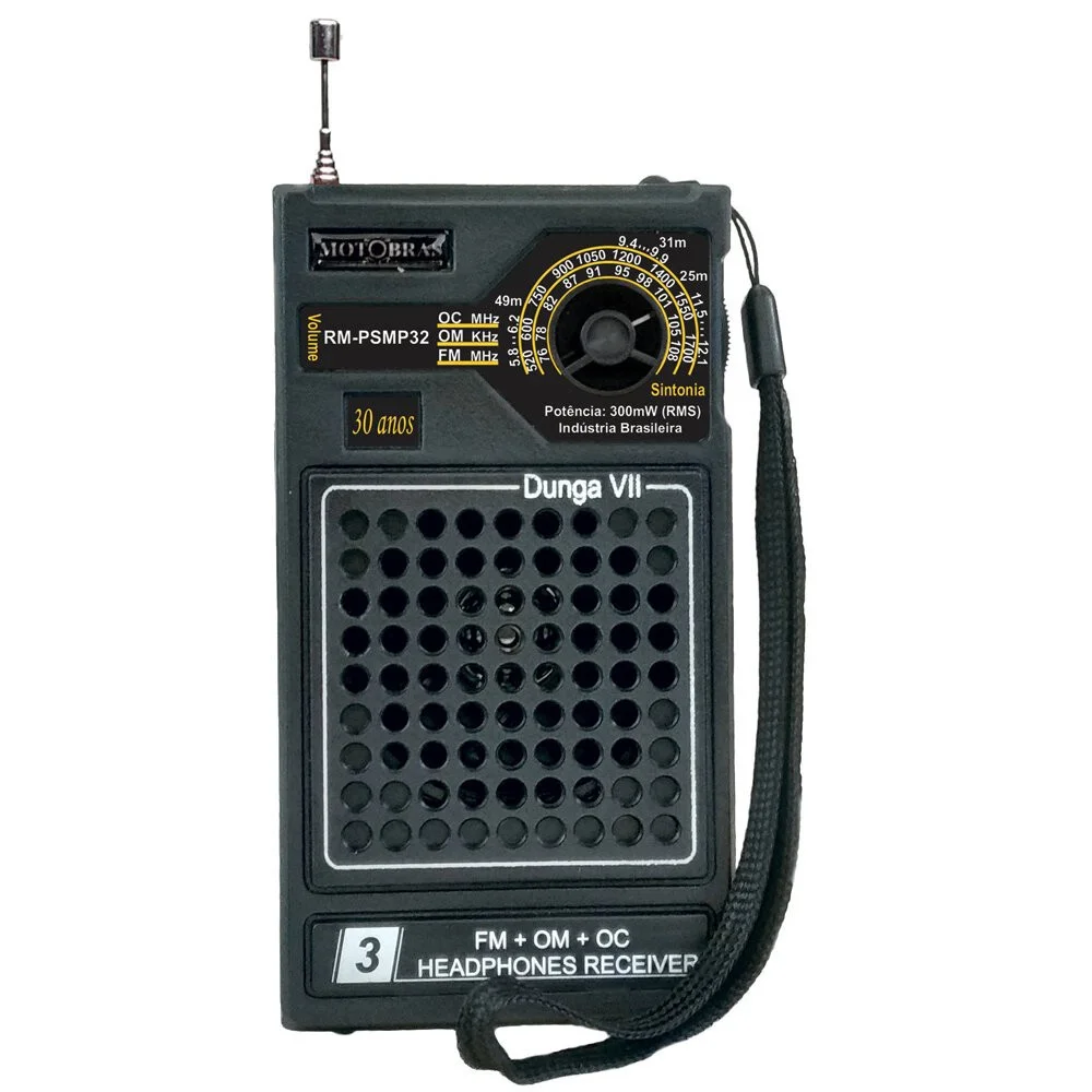 Rádio Portátil Motobras, Preto - Rm-psmp32 Rádio Portátil Motobras, Preto - Rm-psmp32