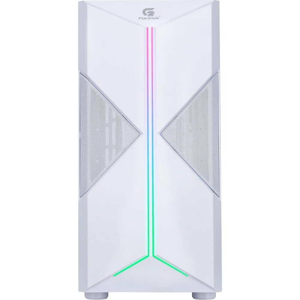 Gabinete Gamer Fortrek Holt, Mid Tower, LED RGB, Lateral Em Acrílico, Branco - 80524 Gabinete Gamer Fortrek Holt, Mid Tower, LED RGB, Lateral Em Acrílico, Branco - 80524