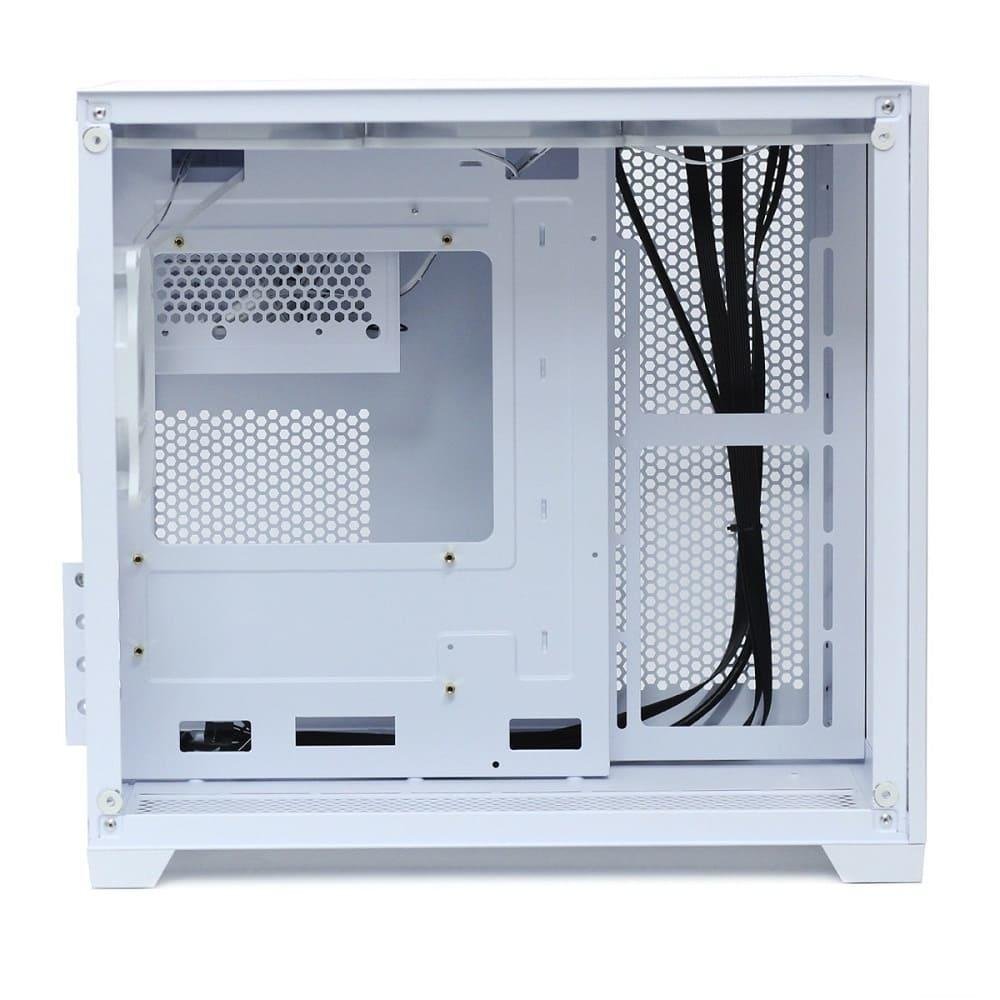 Gabinete Liketec Cube Kirra Snow RGB, Mini Tower, M-ATX, Vidro Temperado, 4x Fan 240m, Branco Gabinete Liketec Cube Kirra Snow RGB, Mini Tower, M-ATX, Vidro Temperado, 4x Fan 240m, Branco
