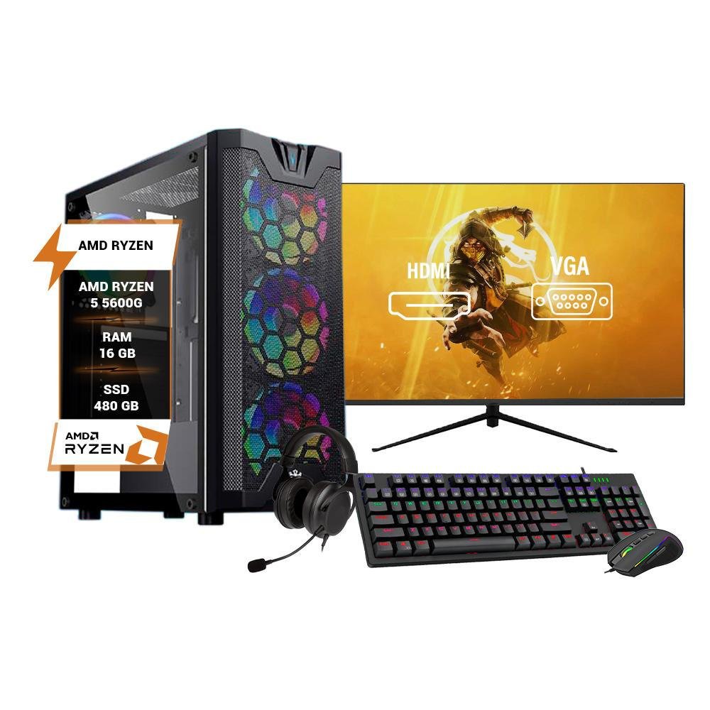 PC Gamer Ryzen 5 5600g 16GB RAM KaBuM