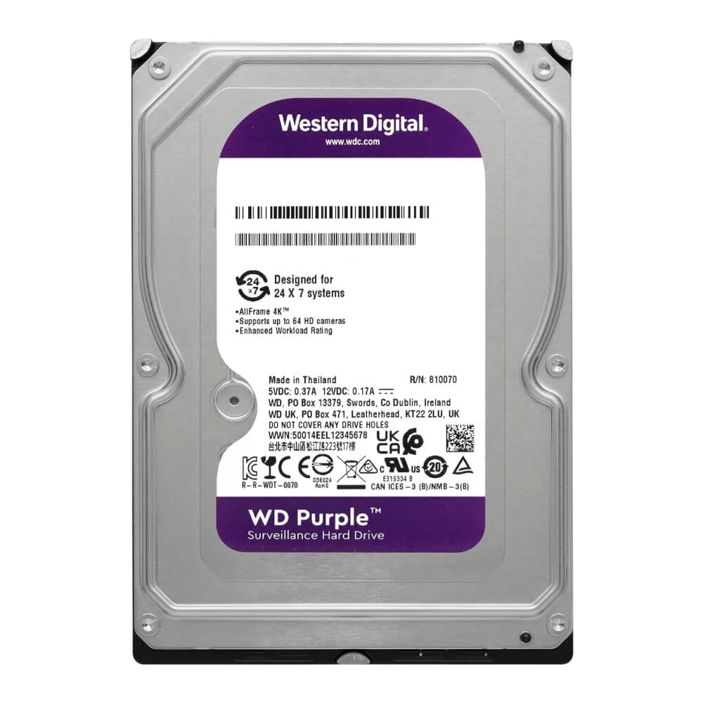 【即日発送・新品未使用】WD Purple 2TB HDD WD23PURZ HD WD 2TB Purple Surveillance Wd23purz KaBuM