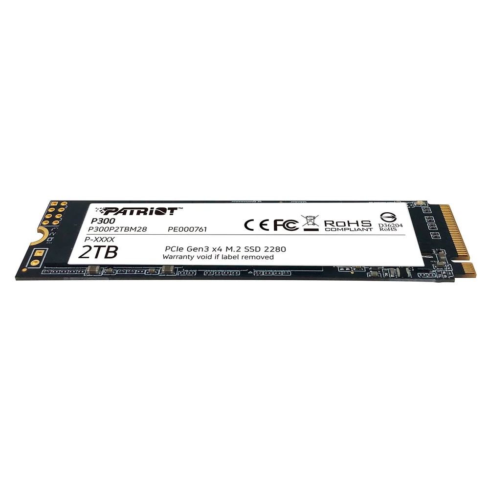 SSD Patriot 2TB P300, M.2 2280, Pcie Gen3x4 NVMe 1.3 - P300p2tbm28 SSD Patriot 2TB P300, M.2 2280, Pcie Gen3x4 NVMe 1.3 - P300p2tbm28